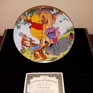 Disney Winnie the Pooh A Sticky Situation Collectible Plate